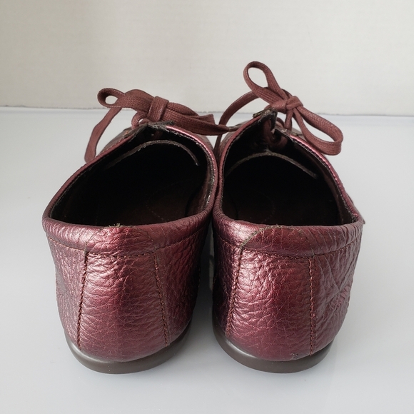 🪻BOGO🪻 AEROSOLES‎ Metallic Leather Sneakers "Toy Soldier" Size 8M - Picture 5 of 9